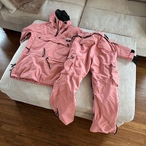 dope snow pink ski snowboard set